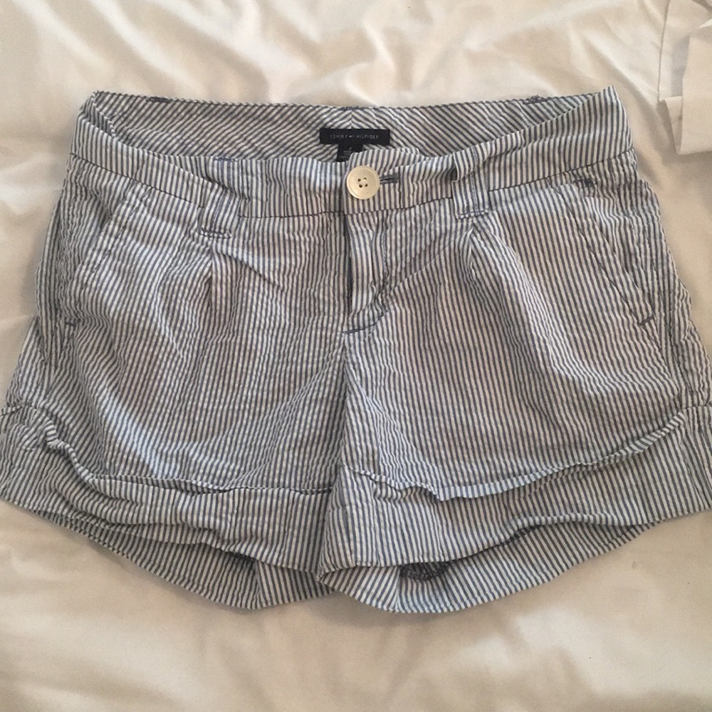 striped shorts